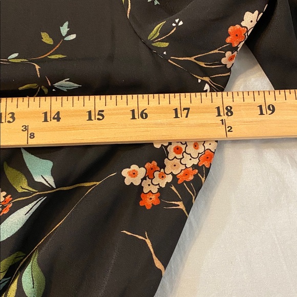 NWT Nanette Lepore Nigh Neck Black Floral Midi Dress Size 6 - Picture 4 of 8